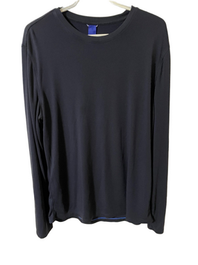 Kit and Ace Long-Sleeve Crewneck Tee in Navy Size Medium